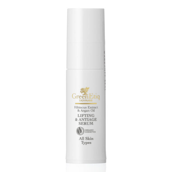 GreenEtiq - Økologisk Lifting & AntiAge Serum. Hibiscus Extract & ArganOil, All Skin Types, Exclusive. (30 ml)