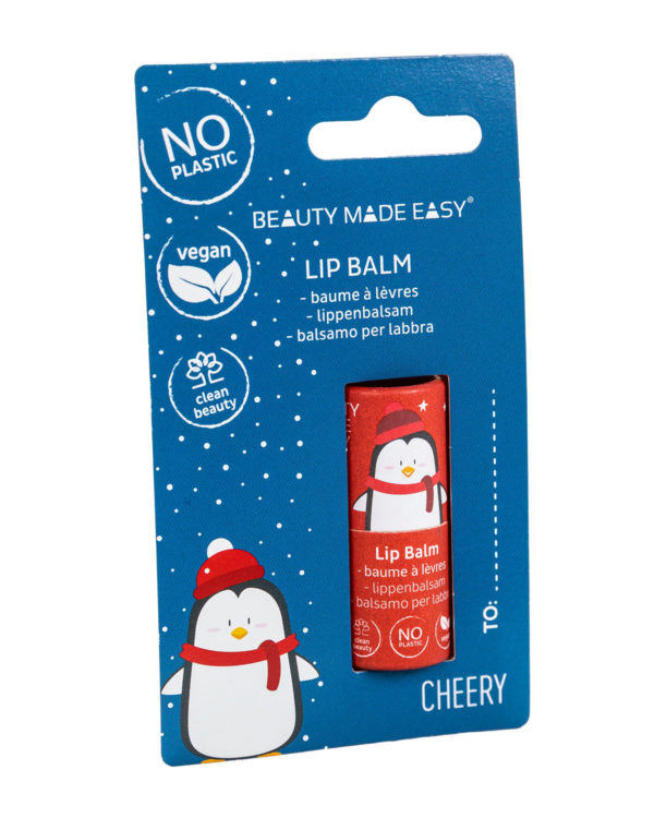 Beauty Made Easy Paper tube Lip Balm - CHEERY CHRISTMAS Edition (5,5 g)