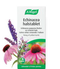 echinacea halstablet. echinacea purpurea lindrer en irriteret hals. Salvie virker rensende i halsen. Smag af pebermynte