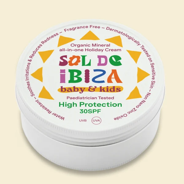 Sol de Ibiza Baby & Kids økologisk solcreme med fysisk filter - all in one (100 g)