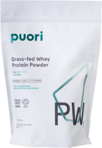 Puori PW1 - Grass-fed Whey proteinpulver med bourbon vanilje (900 g)